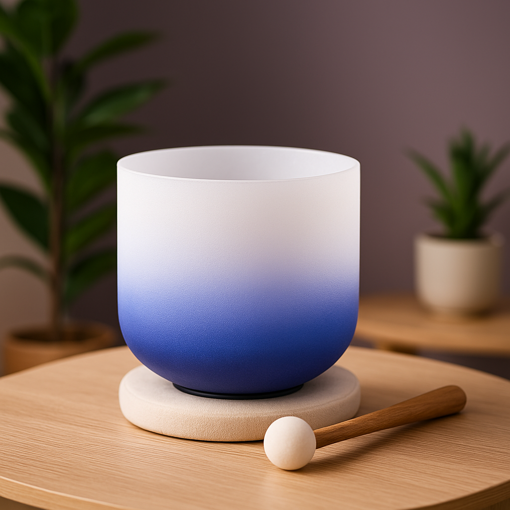 Bol chantant en cristal dégradé Aria Indigo