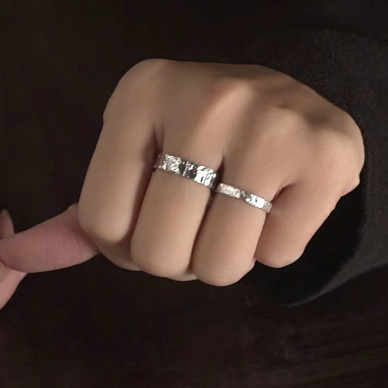 Bague de couple en argent sterling 925 | Protection spirituelle