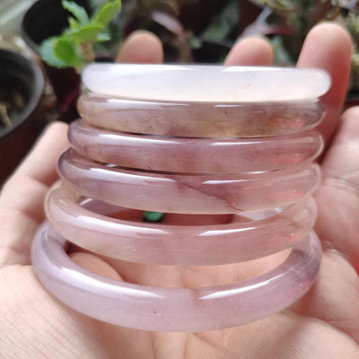 Bracelet de protection en jade violet, largeur 15 mm