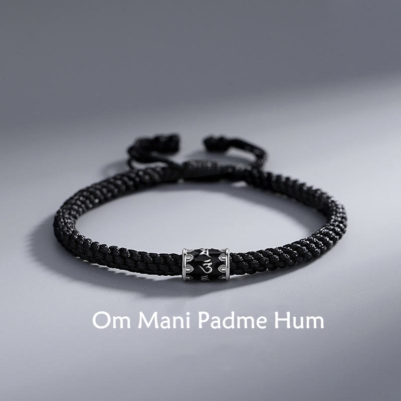 Bracelet en argent Om Mani Padme Hum Paix et Équilibre