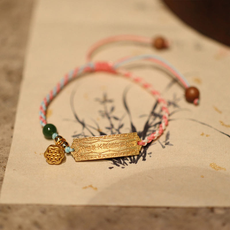 925 Sterling Silver Multicolor Protection Luck Charm Red String Bracelet