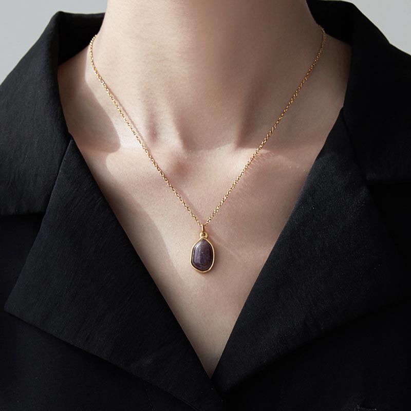 Collier pendentif en quartz rose naturel pour l'amour inconditionnel et la guérison
