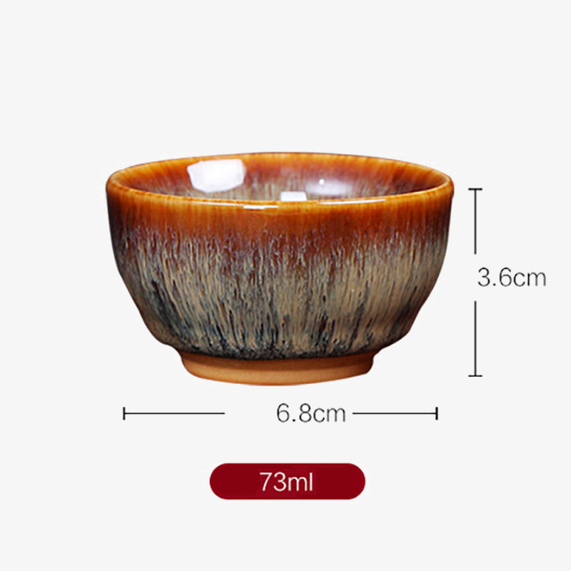 Tasse à thé en céramique 73 ml avec 12 signes du zodiaque chinois pour rituel du thé