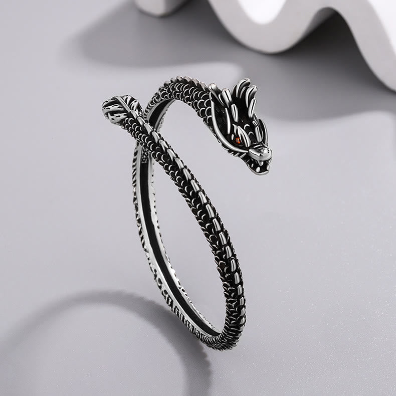 Bracelet de protection chance écailles de dragon en cuivre 58 mm