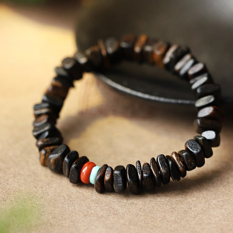 Agarwood Red Agate Balance Bracelet for Meditation & Peace
