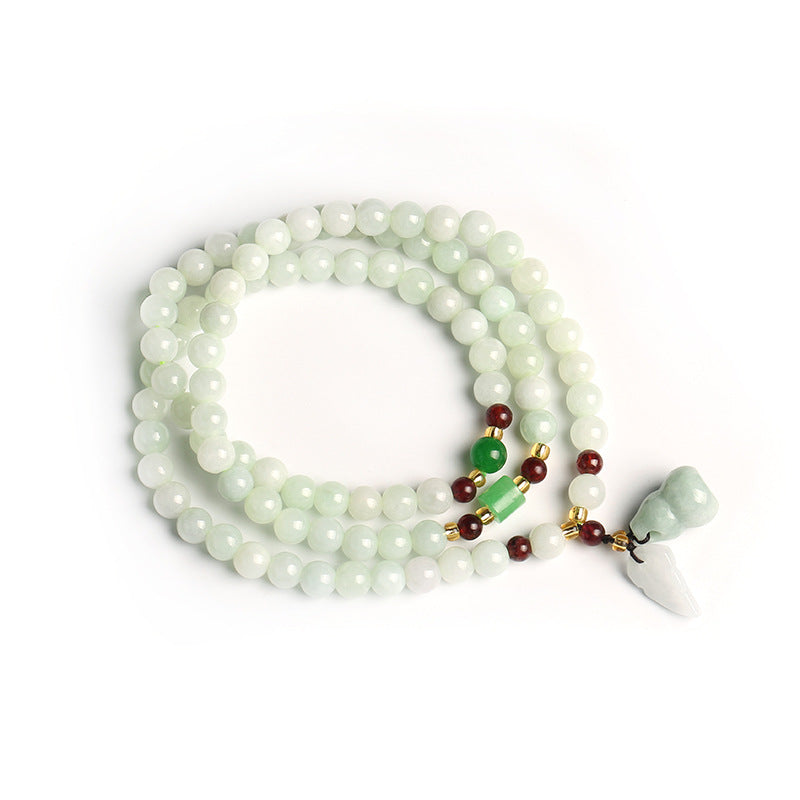6mm Jade Abundance Bracelet with Pixiu & Buddha Charms