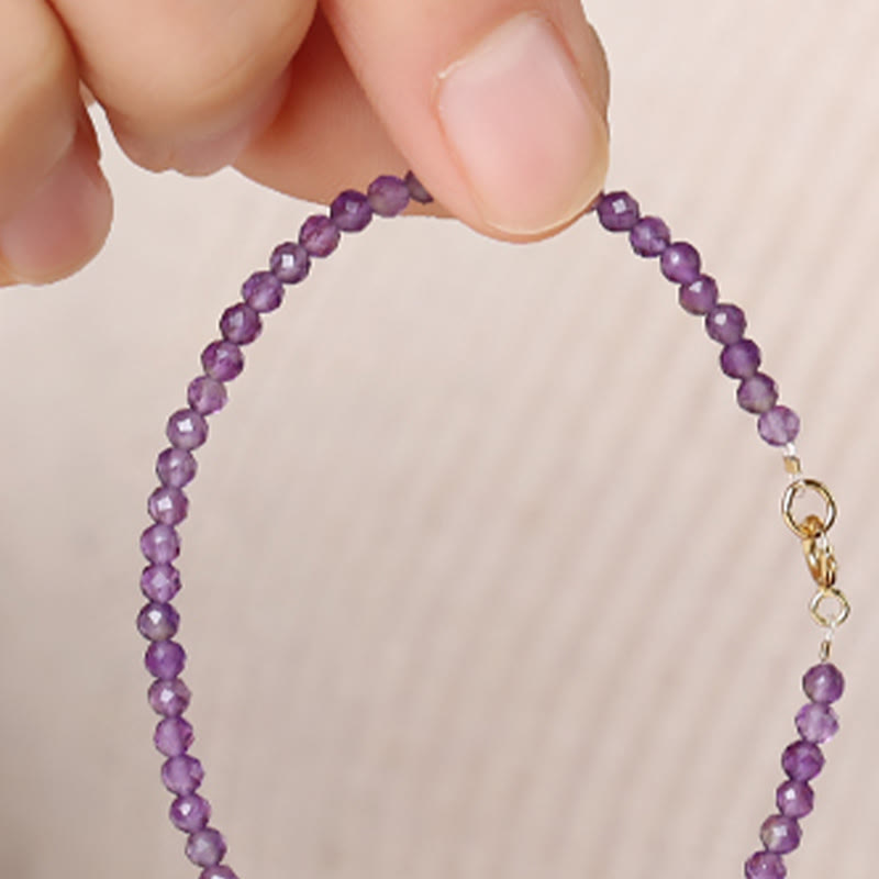 Bracelet de conscience spirituelle en améthyste de 3 mm