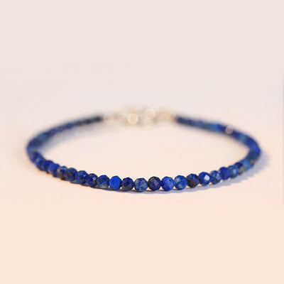 Bracelet d'équilibre ultra-fin en lazurite de 3 mm pour la méditation