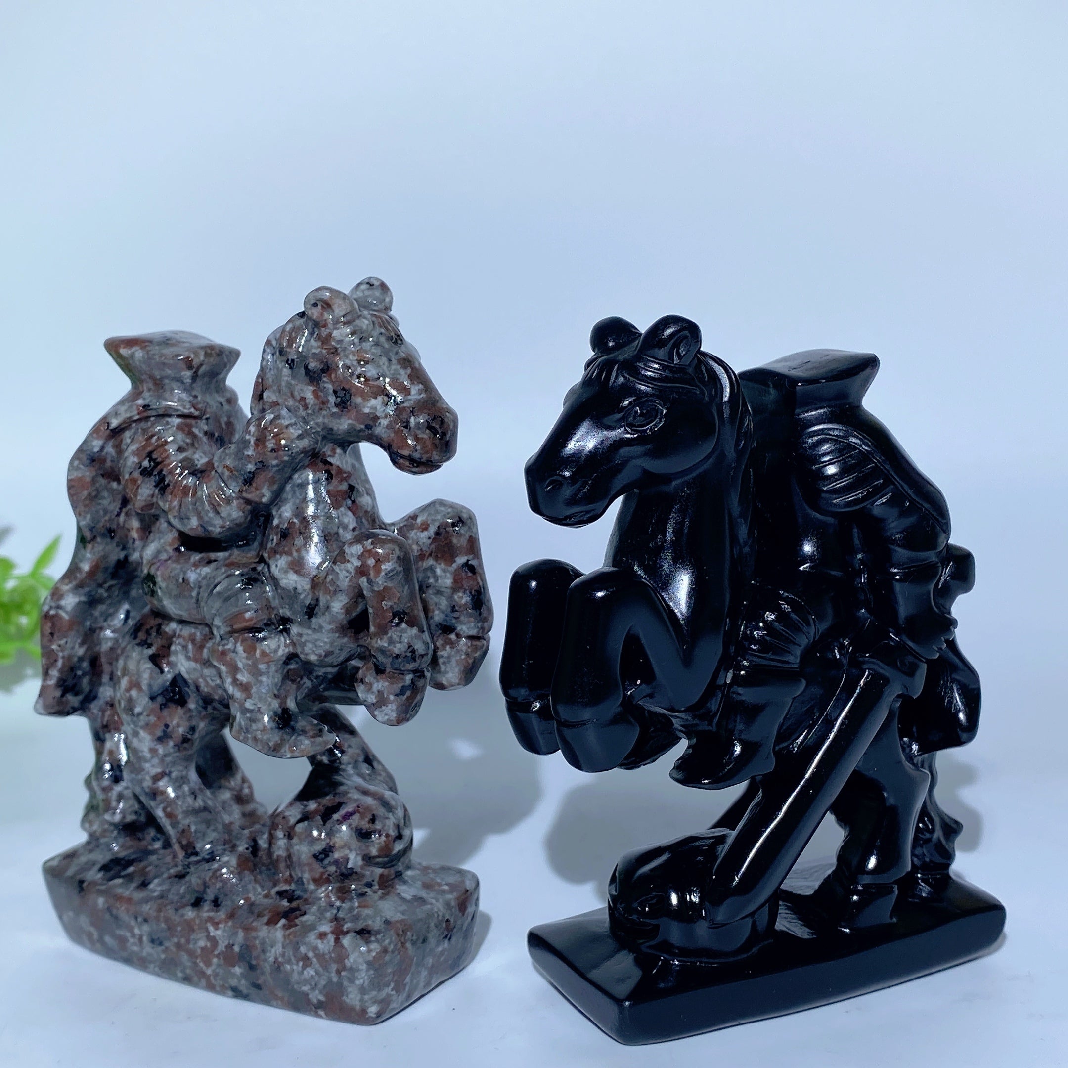 4.1 inch Yooperlite & Black Obsidian Carved Crystal Figurine
