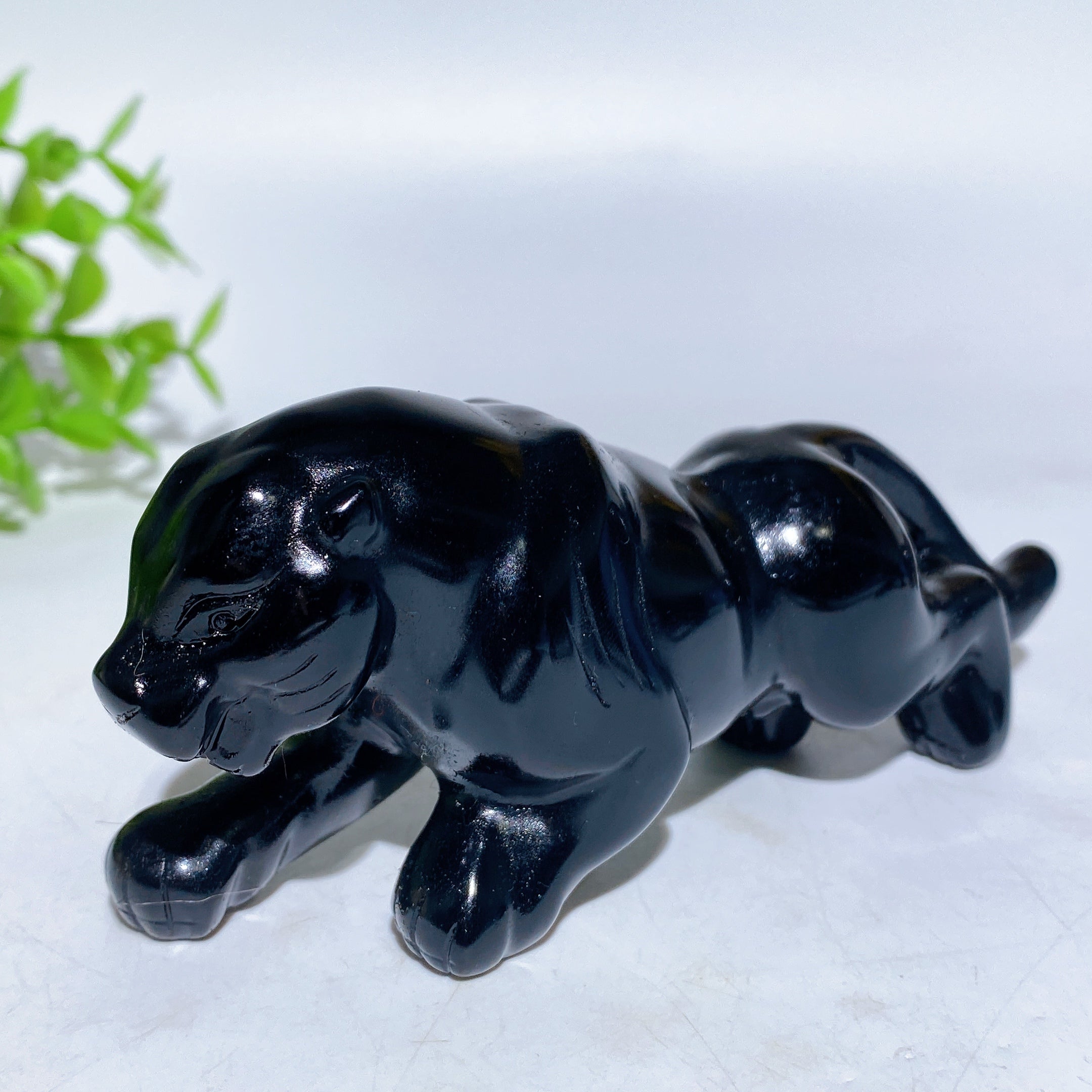 4.5 Inch Crystal Leopard Figurine for Spiritual Healing