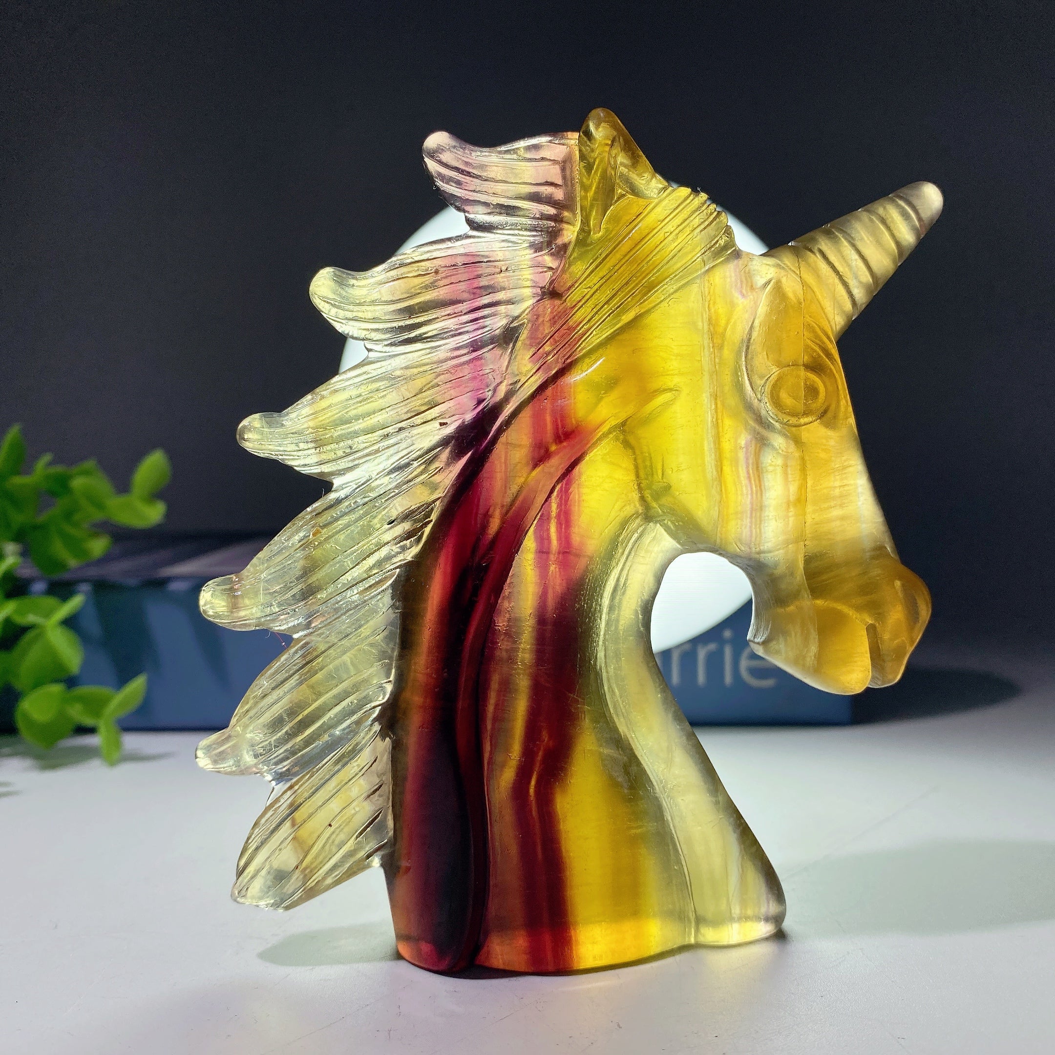 4.5 inch Mixed Crystal Unicorn Carving for Healing Energy