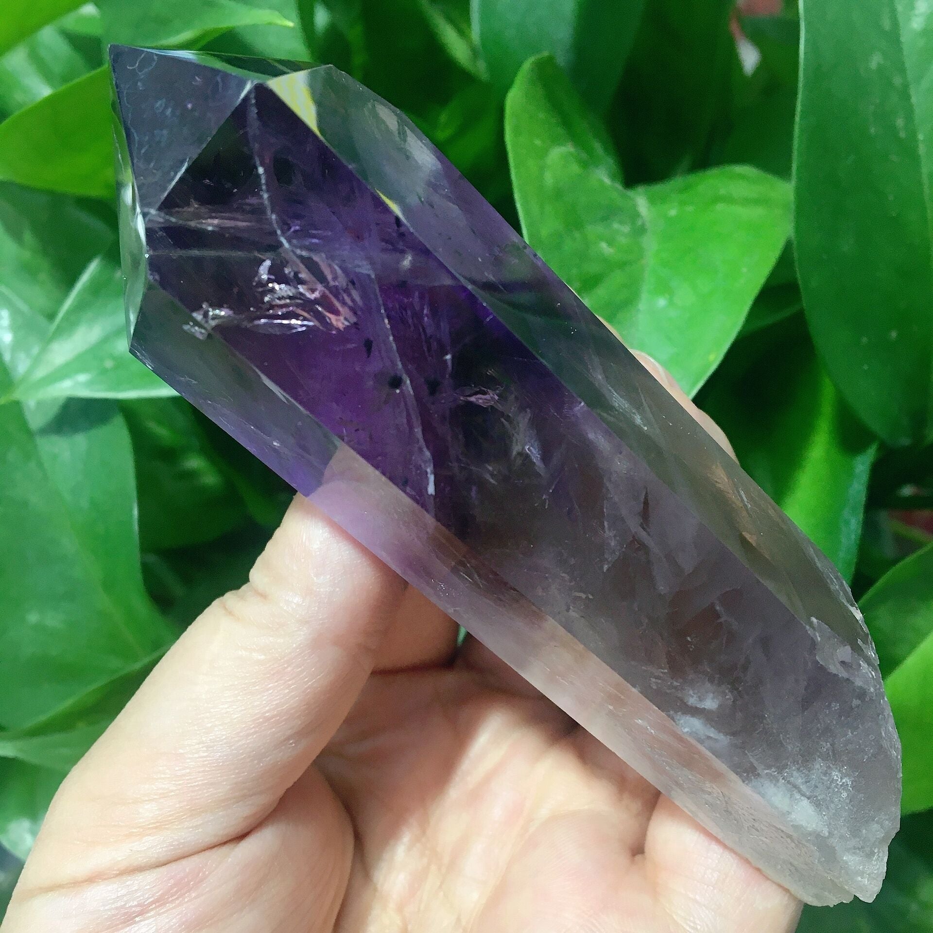 4.6 inch Amethyst Healing Point Half Polished for Balance