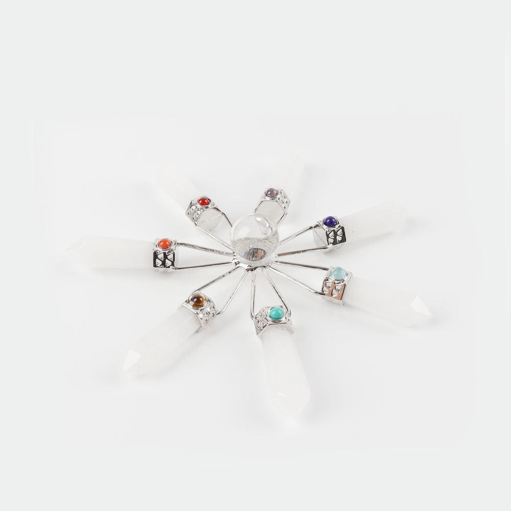 4.6 Inch Clear Quartz Chakra Energy Generator for Healing