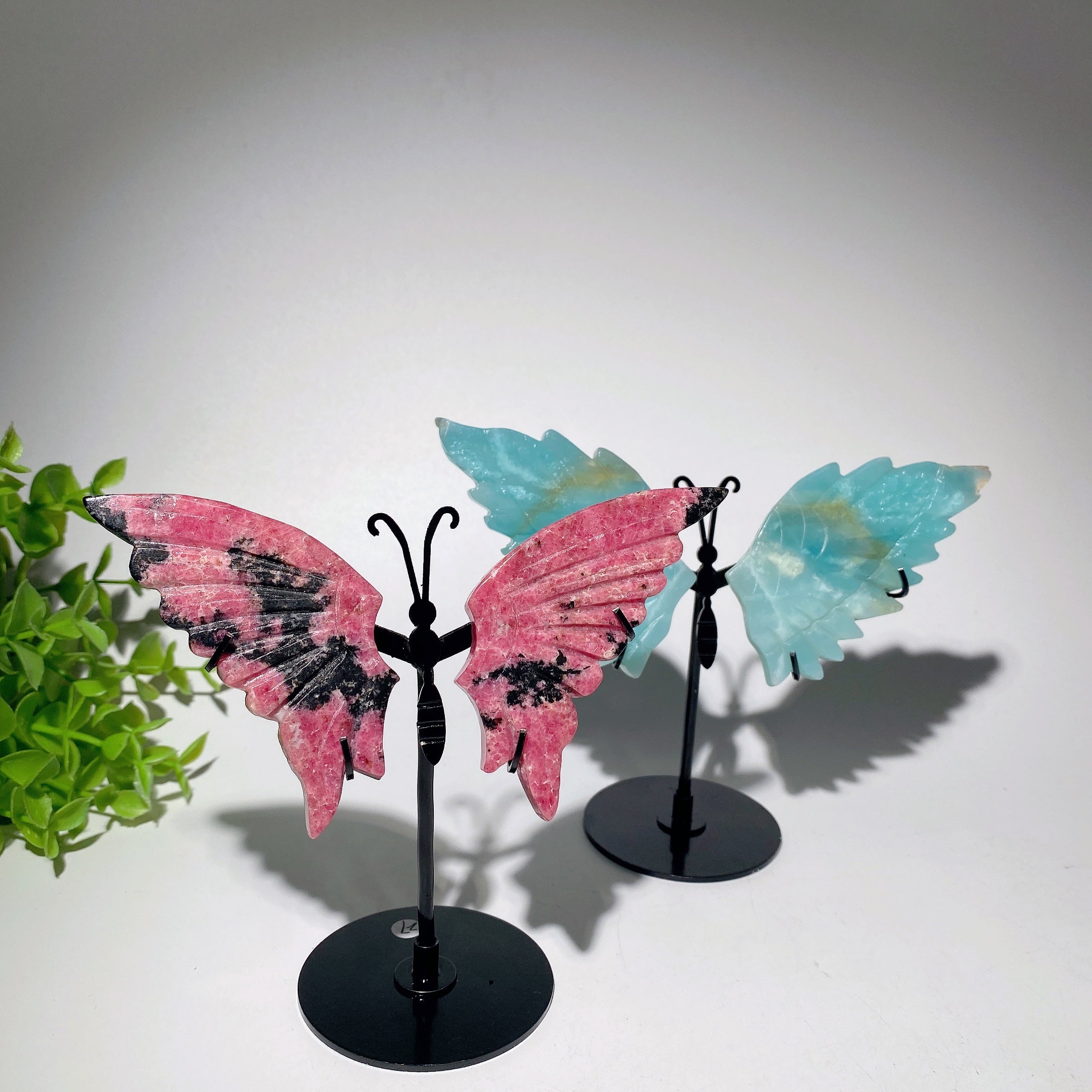 4 to 6 Inch Mixed Crystal Butterfly Wings Figurines for Spiritual Healing