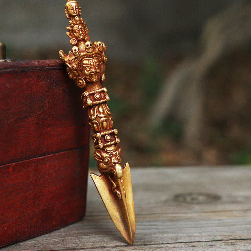Dorje de méditation en cuivre de 4,72 pouces, fait à la main au Népal, symbole rituel