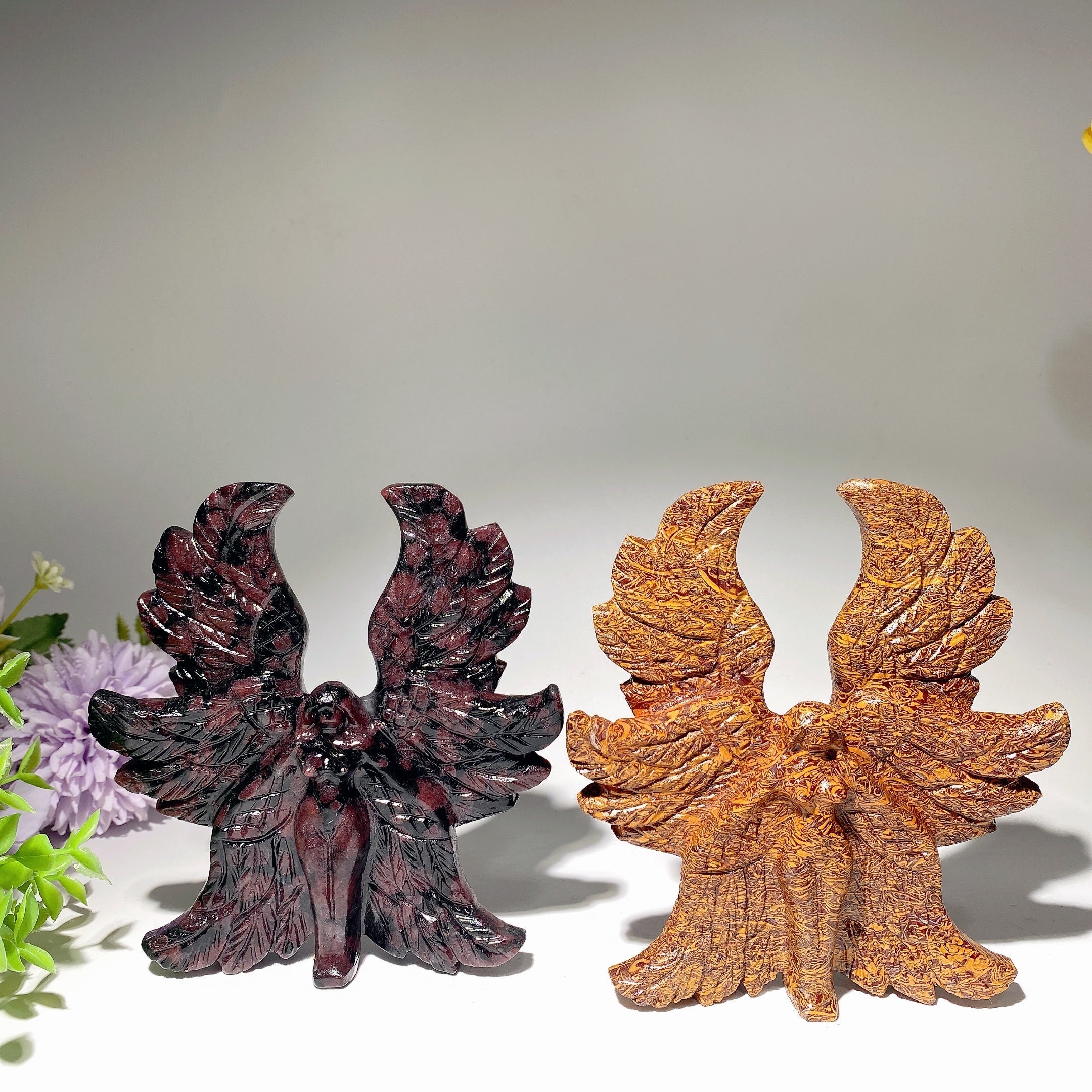 4.9in Mixed Crystal Guardian Angel Figurine Healing Statue