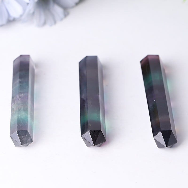 4 Inch Rainbow Fluorite Crystal Tower for Healing Energy