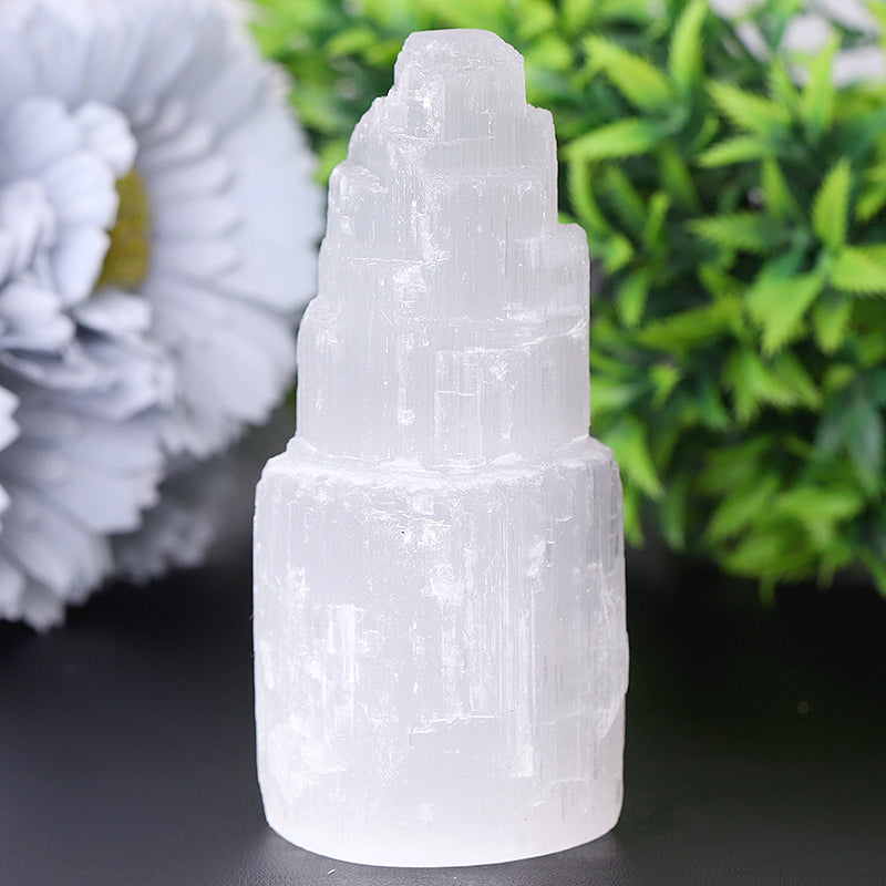 4 inch Selenite Crystal Tower for Meditation & Healing