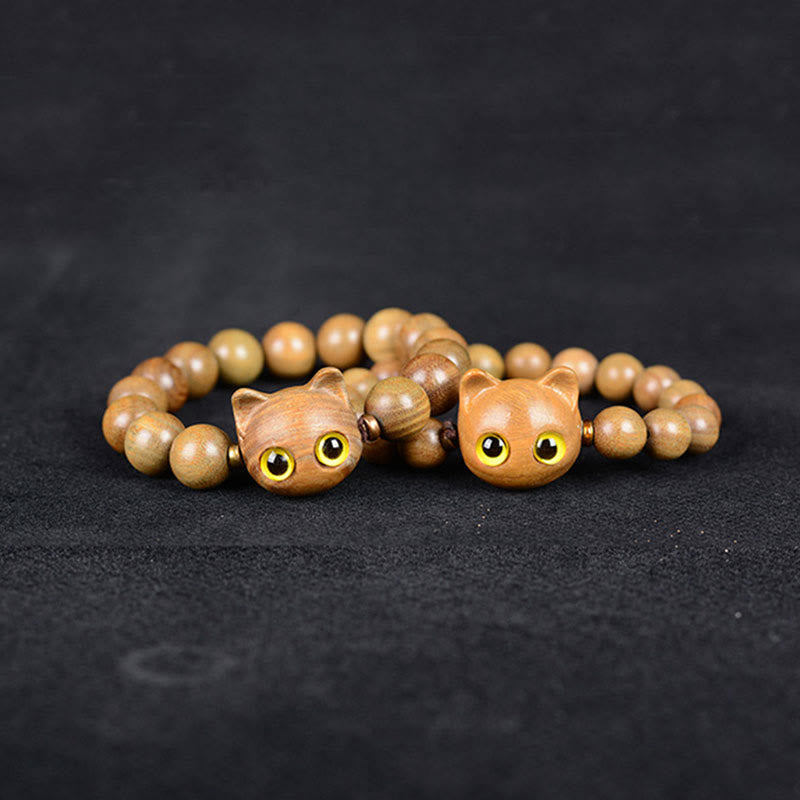 Bracelet d'équilibre en bois d'ébène pour chat pour la protection spirituelle