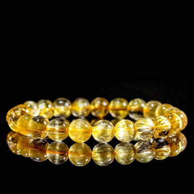 Bracelet en citrine de 10 mm pour le bonheur et la prospérité