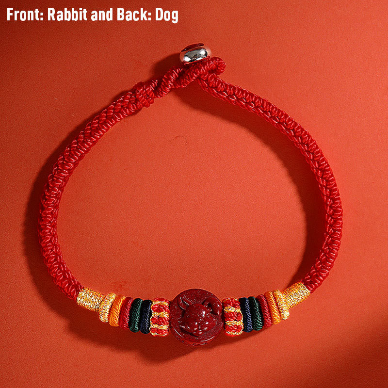 Dragon 16cm Chinese Zodiac Blessing Cinnabar Bracelet