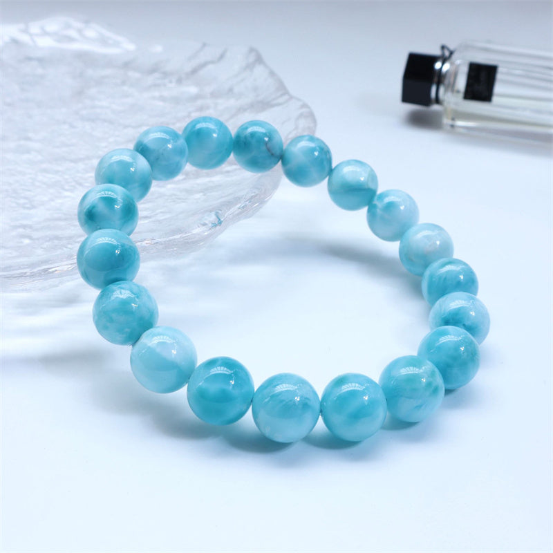 Bracelet Larimar Sagesse Confiance 8 mm Pierre Naturelle