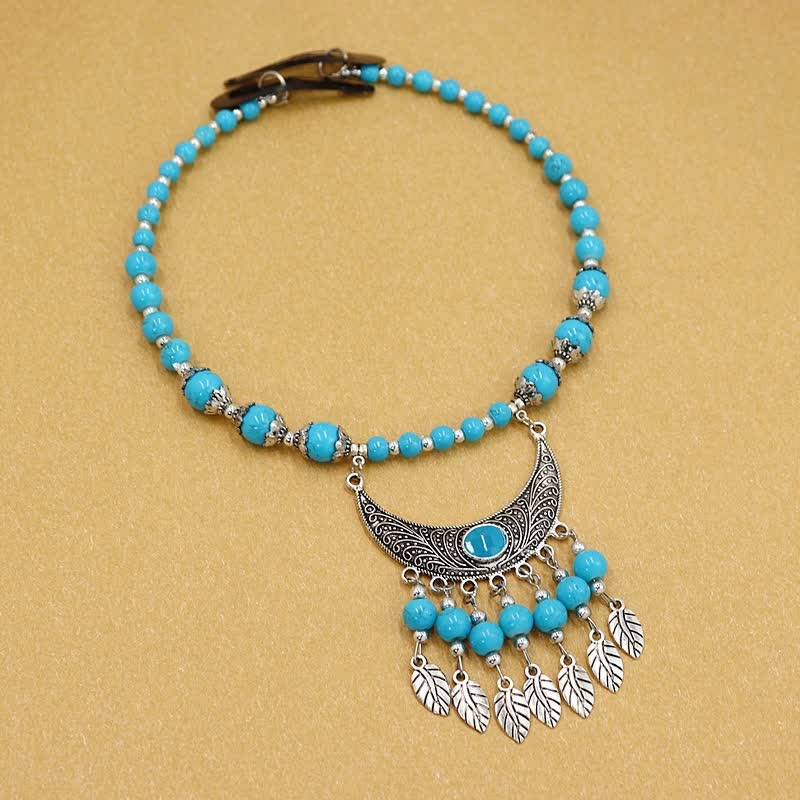 Décoration capillaire à pompon en cuivre | Bijou spirituel tibétain