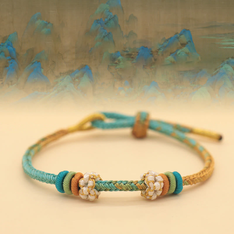 Peace Knot Eight Thread Red String Bracelet for Luck & Harmony