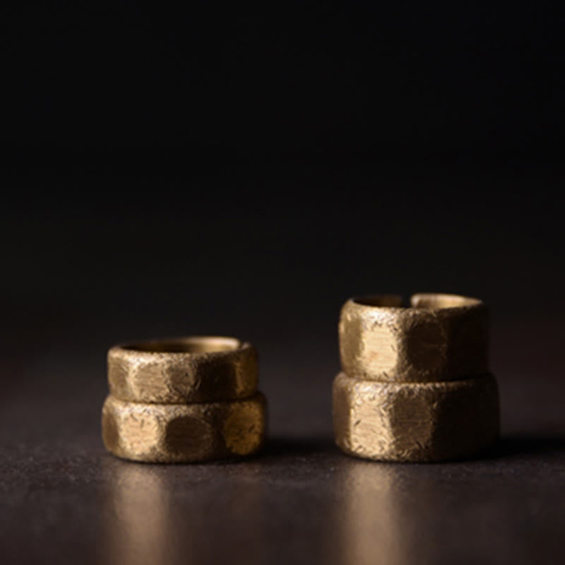 Bague de richesse ajustable en cuivre et laiton | Guérison spirituelle et chance