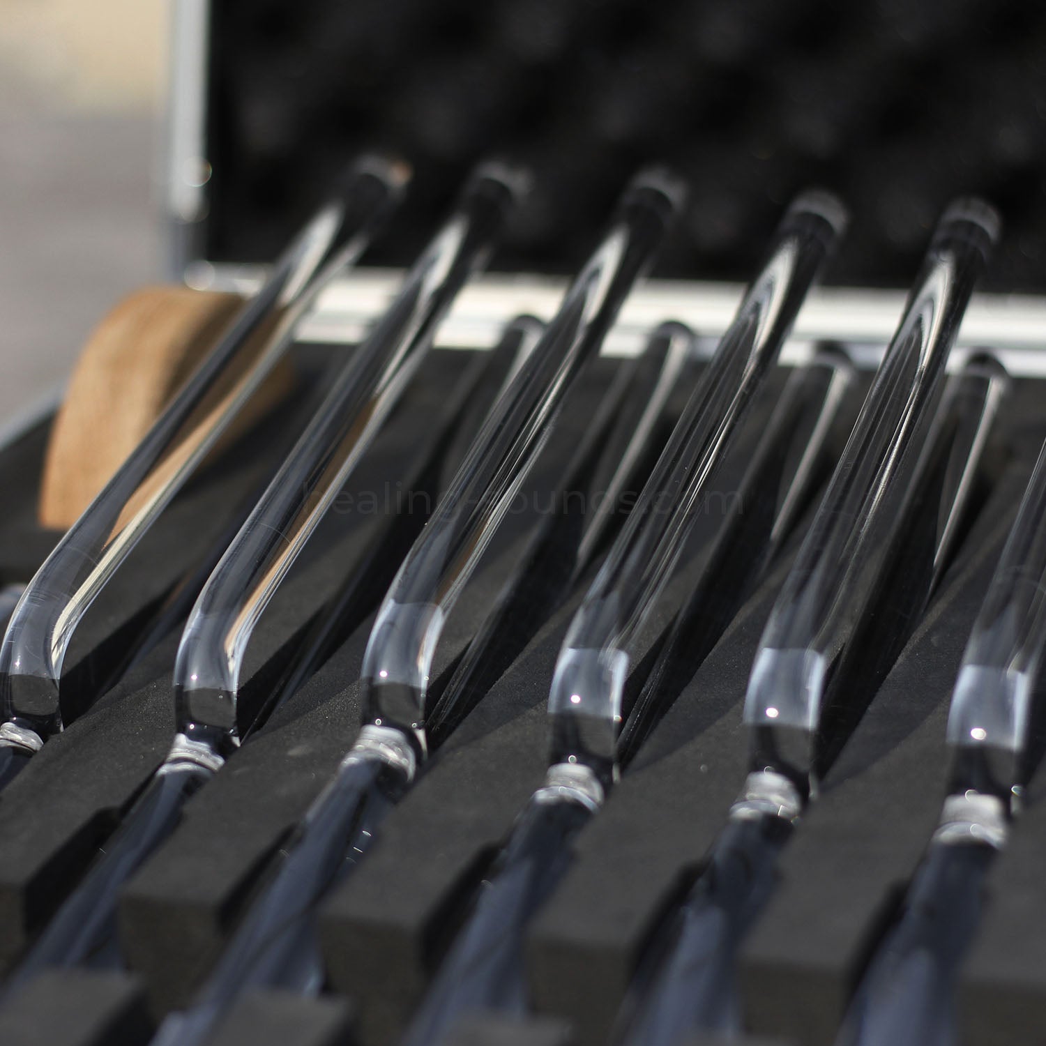 Jeu de diapasons en cristal transparent 432 Hz avec boîte - 13 pièces - 10 mm