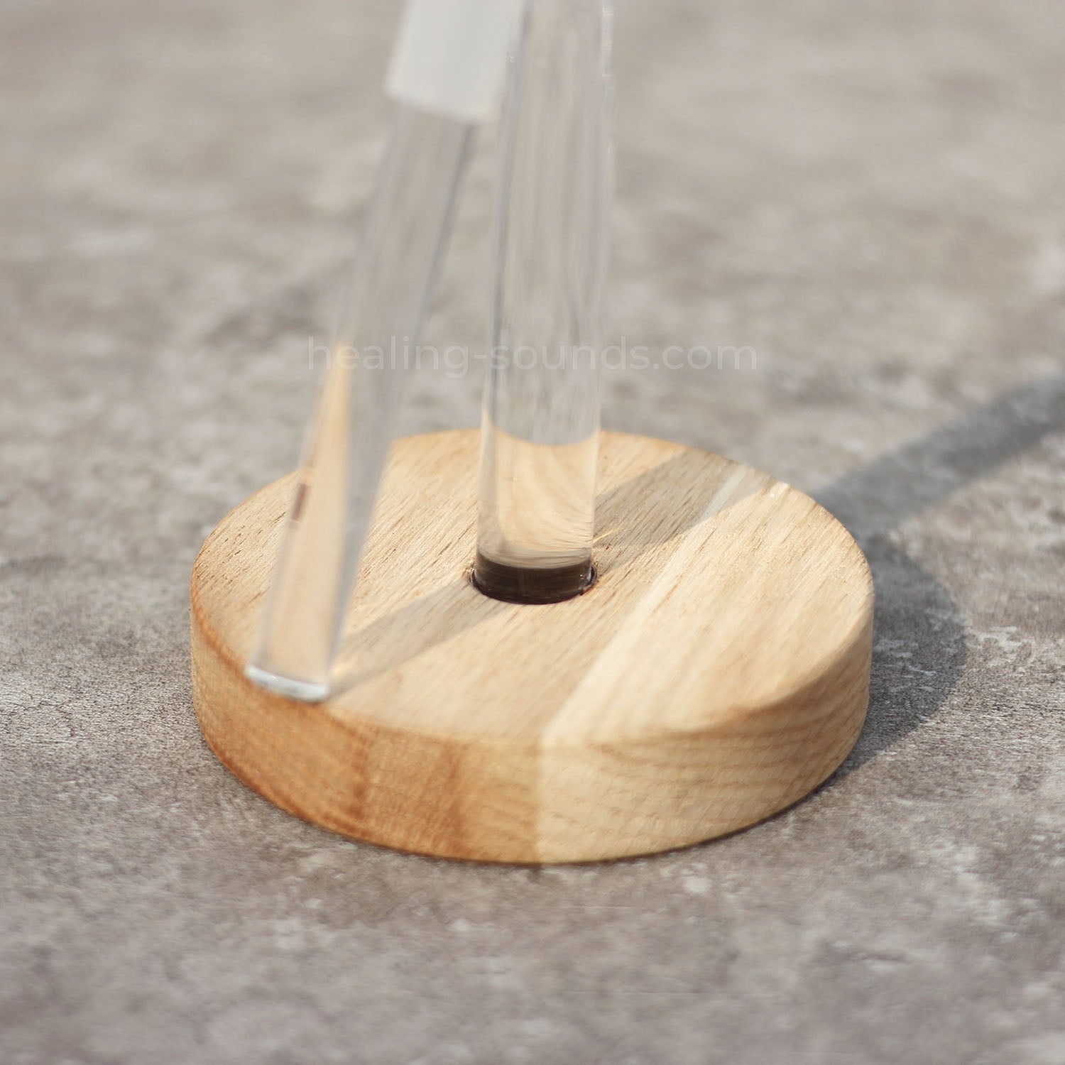 Jeu de diapasons en cristal transparent 432 Hz avec boîte - 8 pièces - 10 mm/20 mm