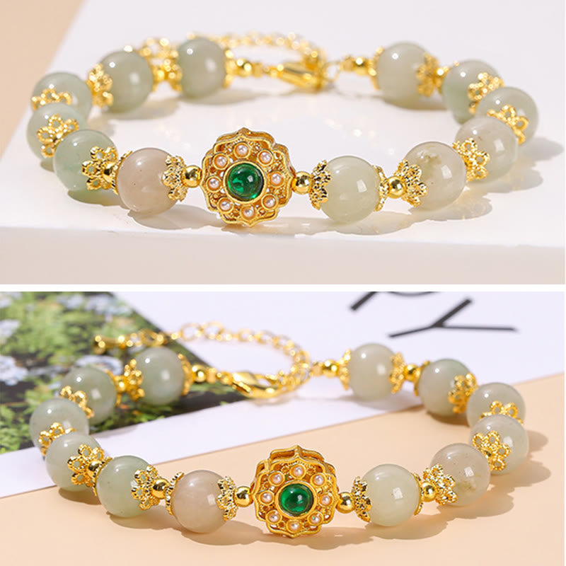 Bracelet de prospérité en jade naturel pour l'abondance et la chance