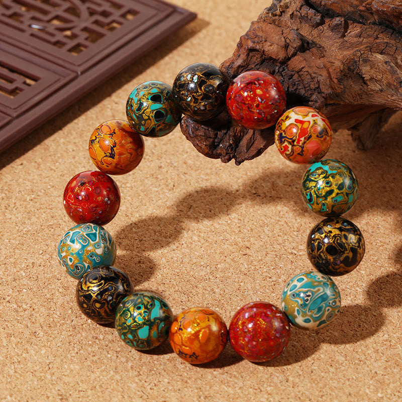 Bracelet calme en perles de laque naturelle spirituelle 16 mm