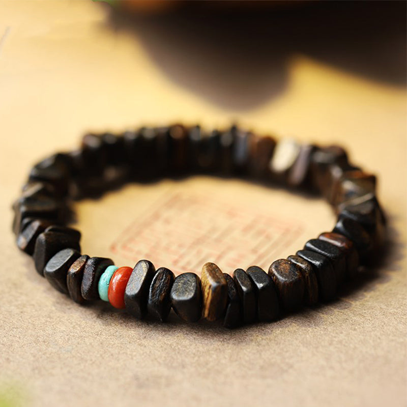 Agarwood Red Agate Balance Bracelet for Meditation & Peace