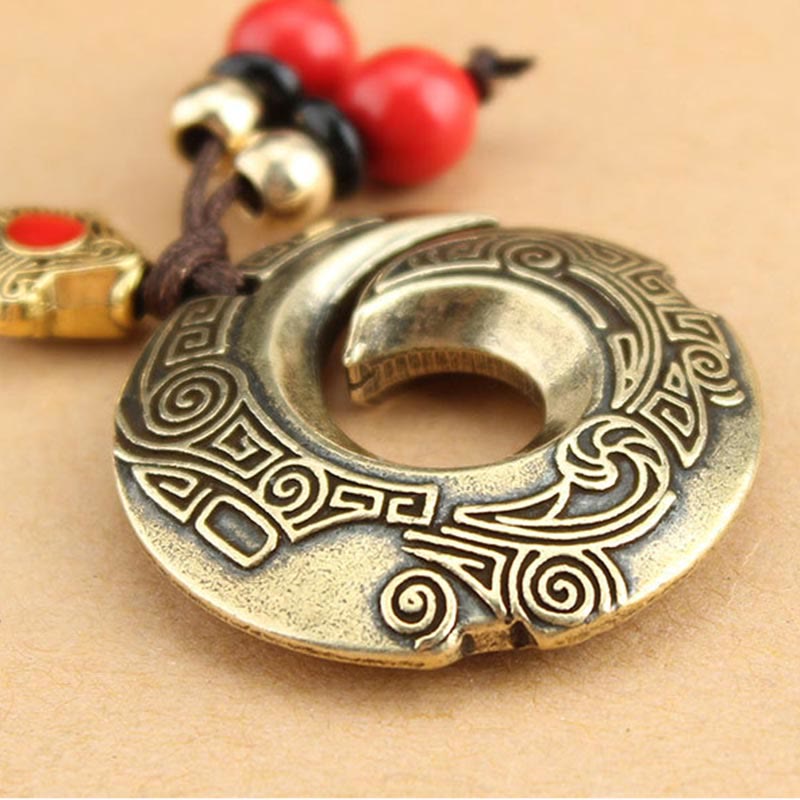 Porte-clés en cuivre pour la chance et la richesse | Bijoux spirituels