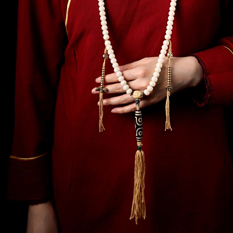 Bracelet Mala Bodhi Seed 108 perles pour la richesse et l'équilibre
