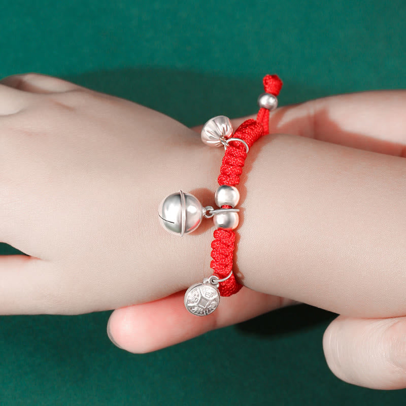 Bracelet spirituel en argent sterling pour enfants avec breloque personnage Fu