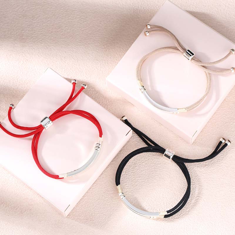 Sterling Silver Red String Layered Braid Bracelet for Luck & Protection