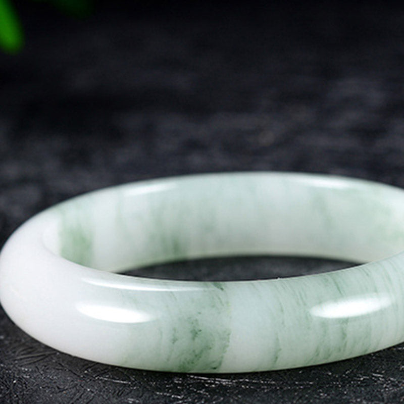 Bracelet jonc de guérison en jade naturel 60-62 mm