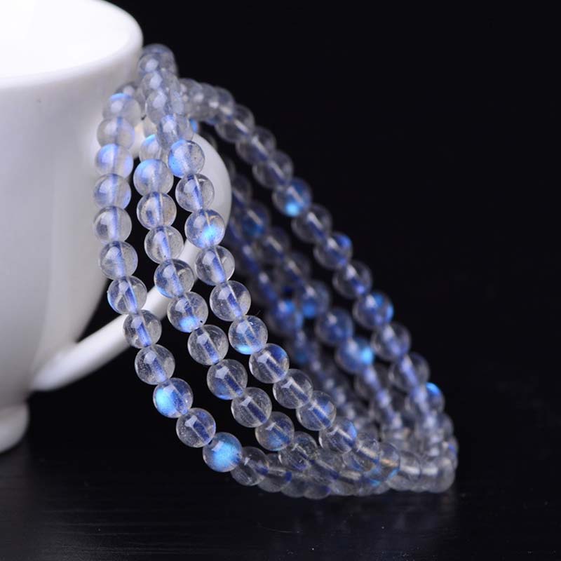 Bracelet de guérison en pierre de lune naturelle, perles de 6 mm pour le calme