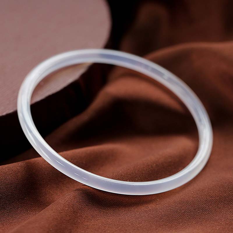 Bracelet Succès en Jade Cyan et Blanc 58mm