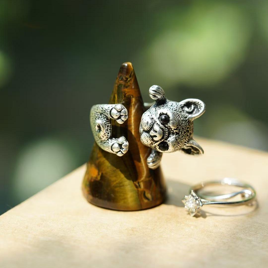 Support de bague en cristal de 4 cm pour énergie de guérison et décoration