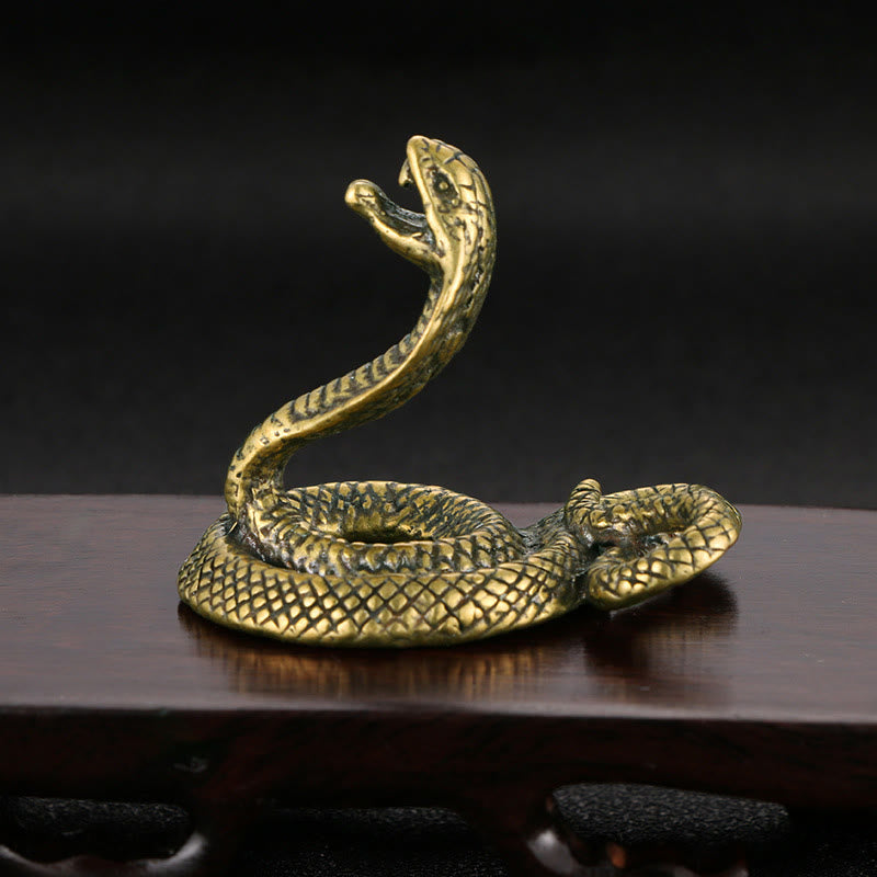 Décoration d'intérieur en cuivre et laiton massif de 4 cm, Année du Serpent