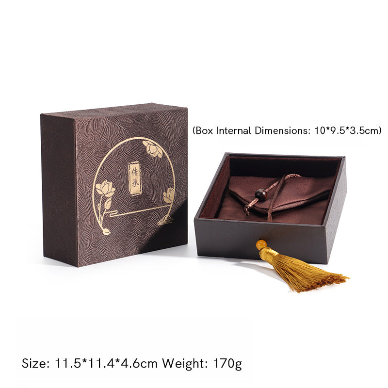Zen Decor Vintage Lotus Jewelry Storage Box with Tassels