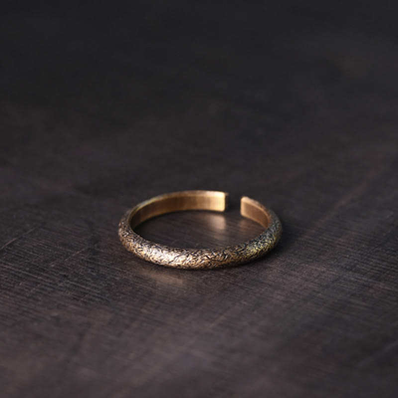 Bague de couple porte-bonheur réglable vintage tibétaine en cuivre