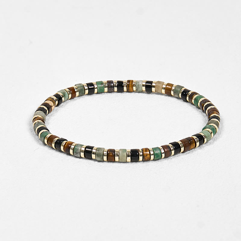 Bracelet de soutien unisexe en hématite œil de tigre de 4 mm