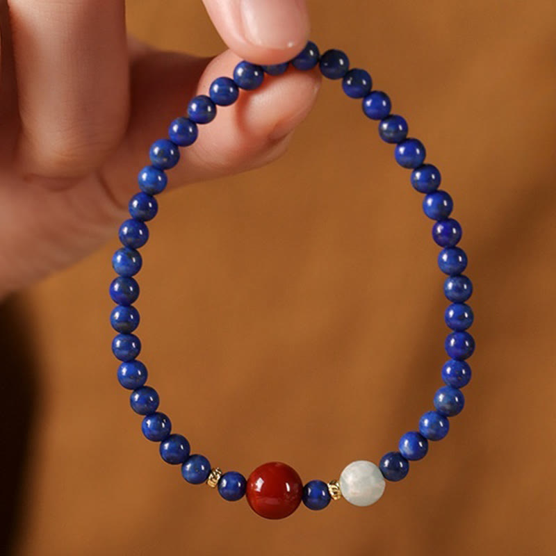 Bracelet Lazurite 4 mm pour la méditation et la sérénité