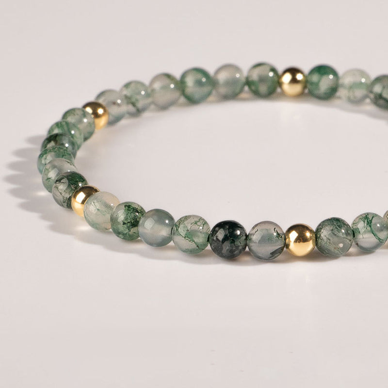 Bracelet de méditation Lucky Balance en agate mousse de 4 mm
