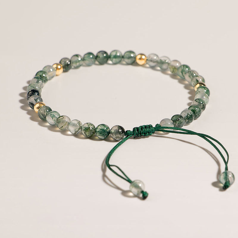 Bracelet de méditation Lucky Balance en agate mousse de 4 mm