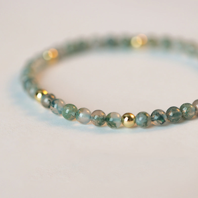Bracelet de méditation Lucky Balance en agate mousse de 4 mm